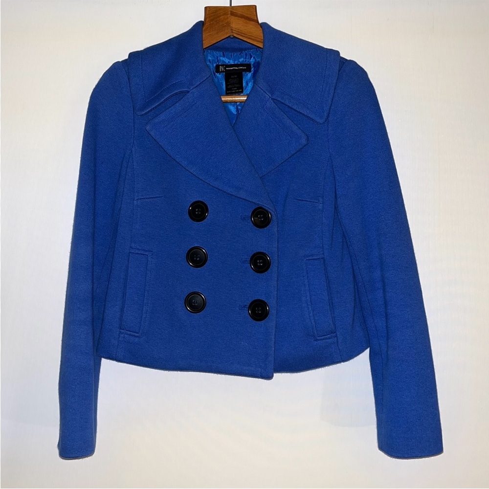 INC International Concepts, Royal Blue double breasted jacket, 100% cotton